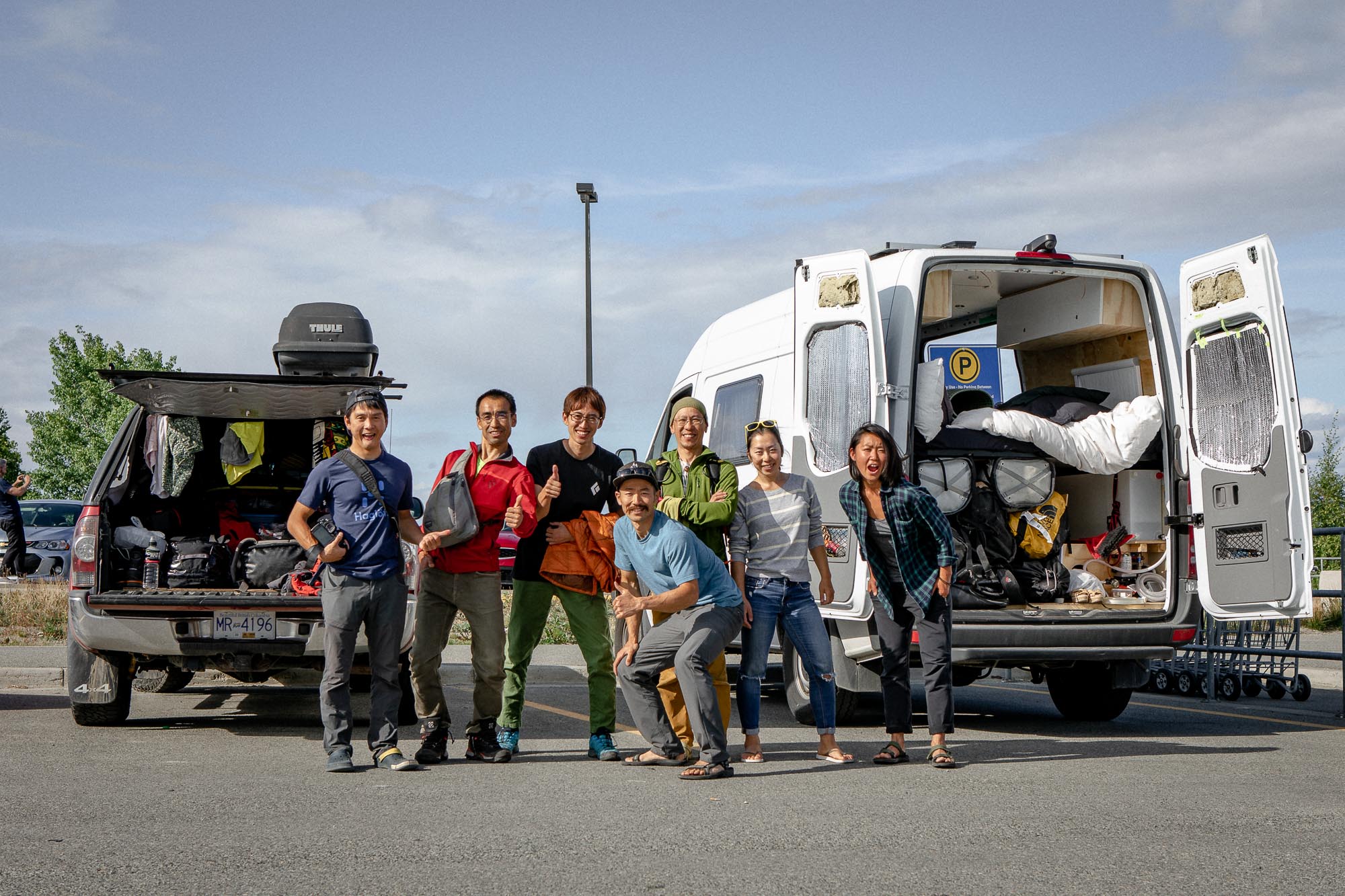 climbing trip with Toyota Tacoma and Mercedes Sprinter