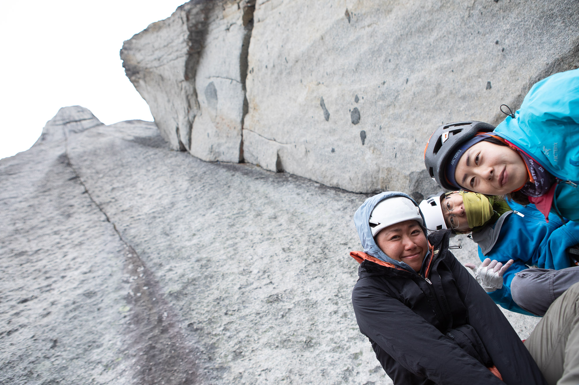 group photo at the big ledge on lotus flower tower