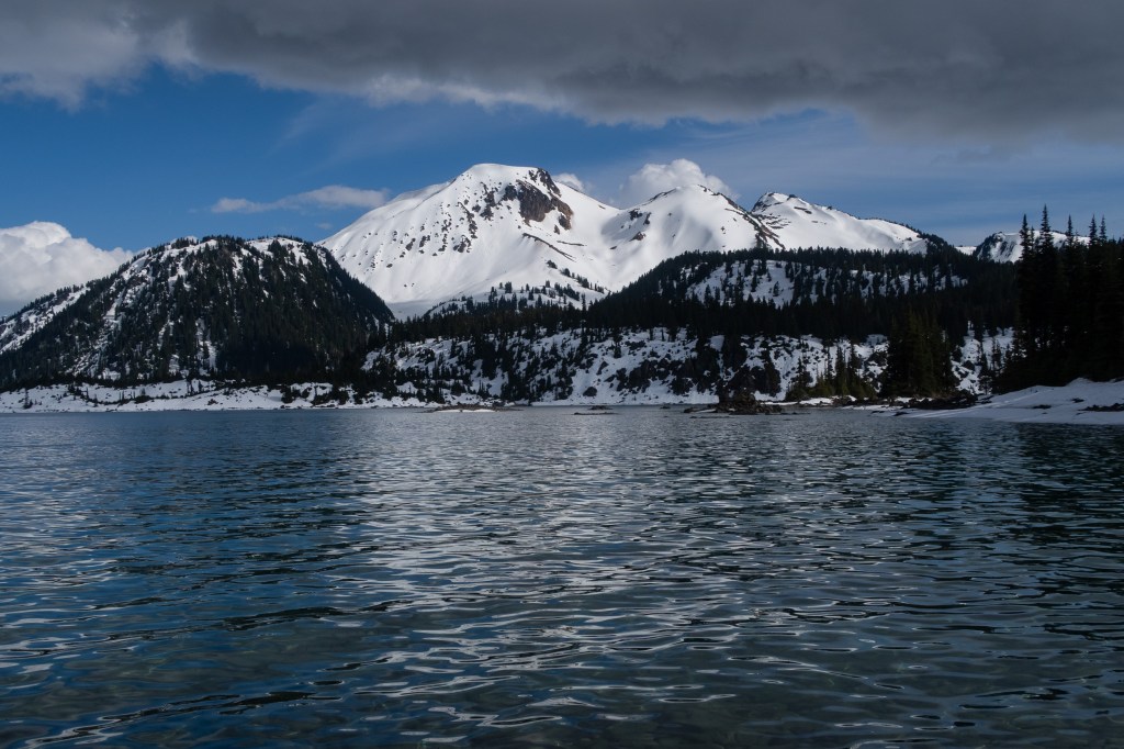 Garibaldi Lake campground in May showing 
